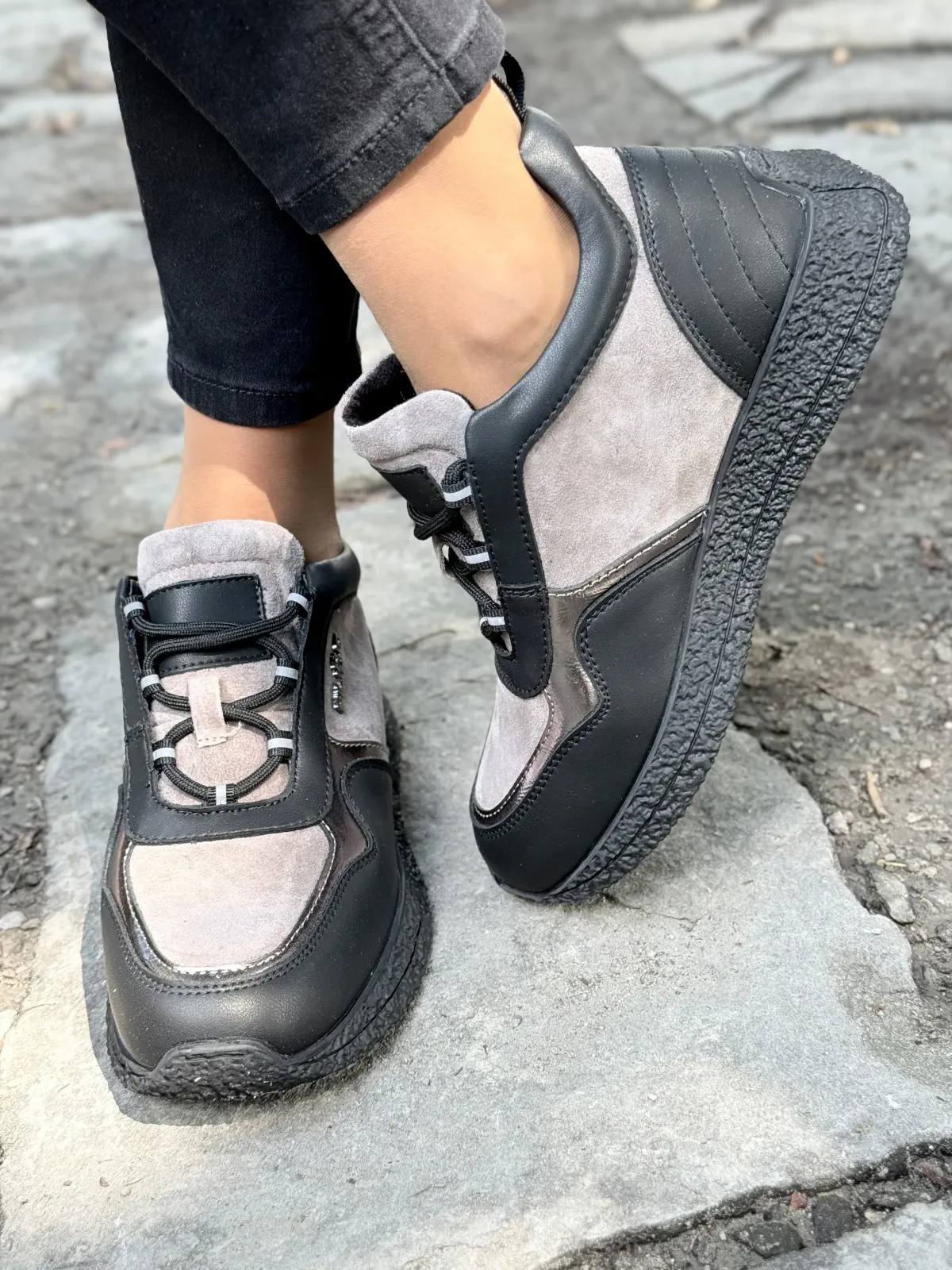 Damskie Sneakersy ze 100% Skóry Naturalnej