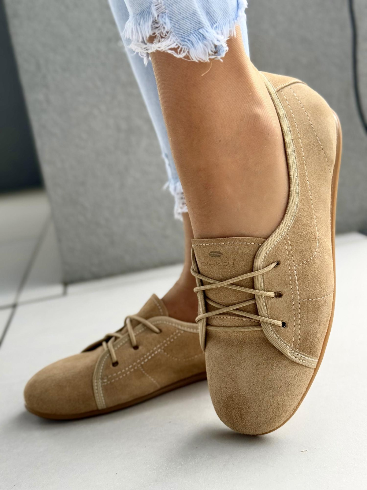 Sneakersy damskie OLEKSY ze skóry naturalnej Polskiej produkcji