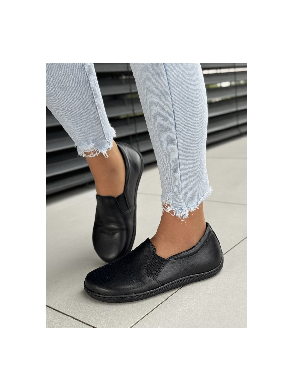 Mokasyny damskie BAREFOOT OLEKSY ze skóry naturalnej Polskiej produkcji