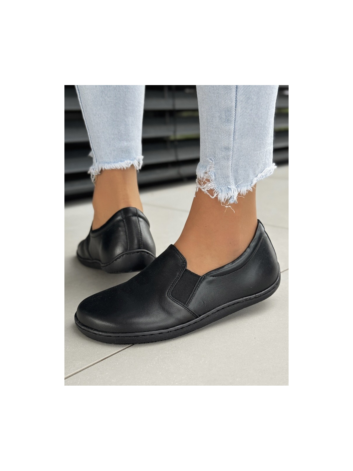 Mokasyny damskie BAREFOOT OLEKSY ze skóry naturalnej Polskiej produkcji