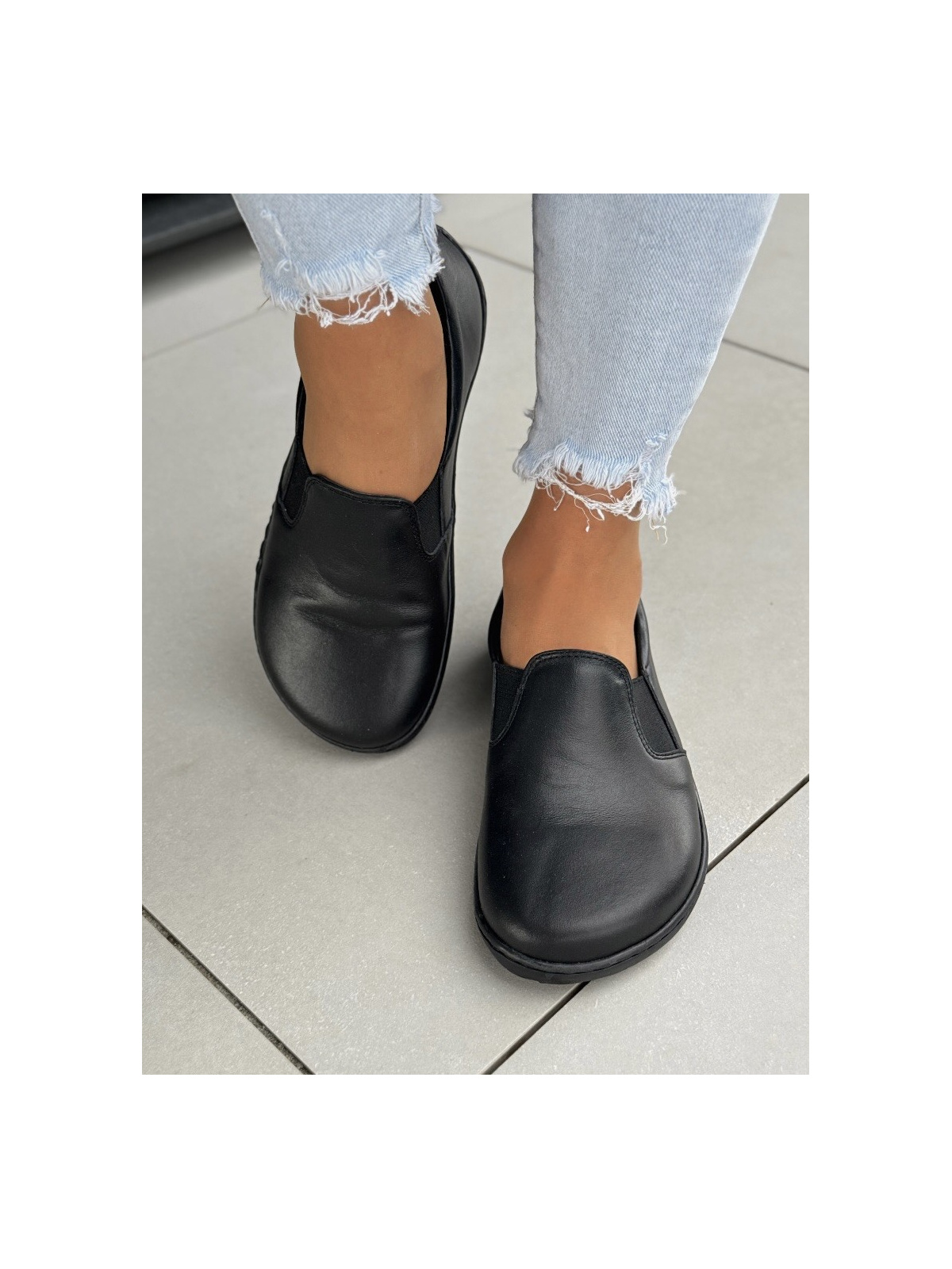 Mokasyny damskie BAREFOOT OLEKSY ze skóry naturalnej Polskiej produkcji