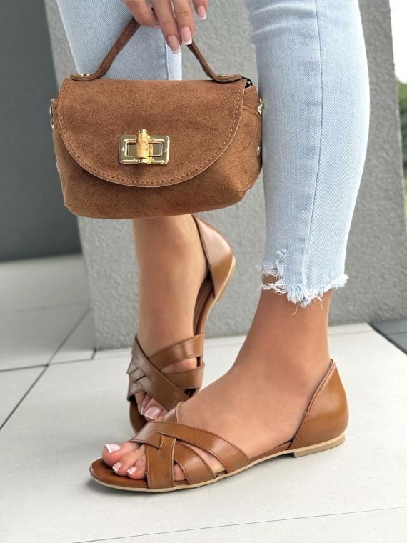 Sandałki damskie OLEKSY ze skóry naturalnej Polskiej produkcji