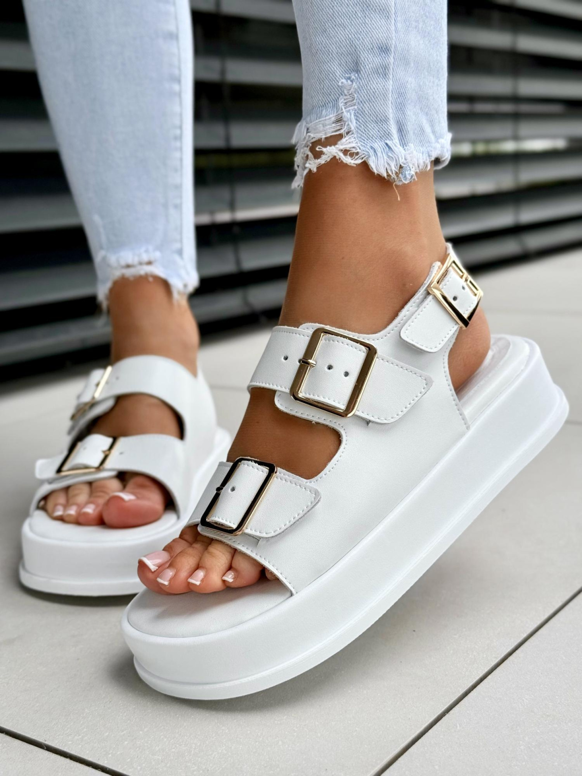 Sandałki damskie OLEKSY ze skóry naturalnej Polskiej produkcji