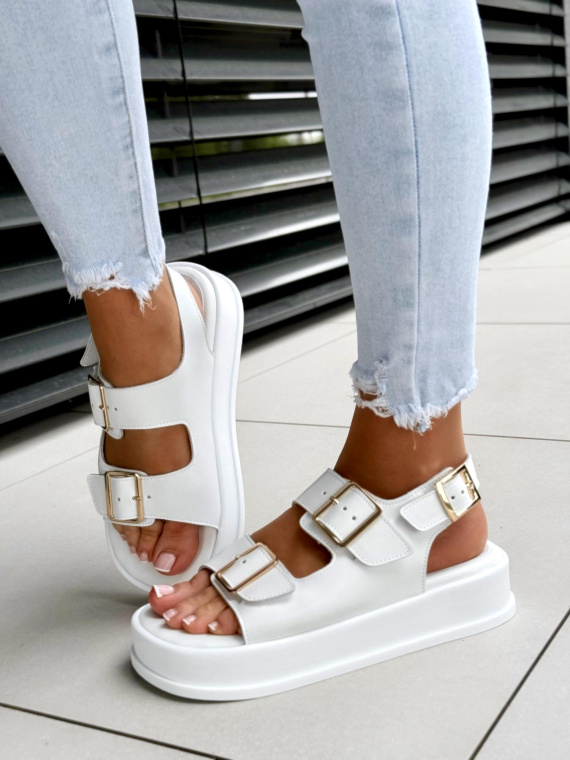 Sandałki damskie OLEKSY ze skóry naturalnej Polskiej produkcji