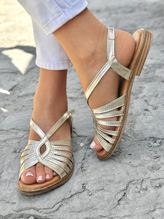 Sandały damskie ze skóry naturalnej