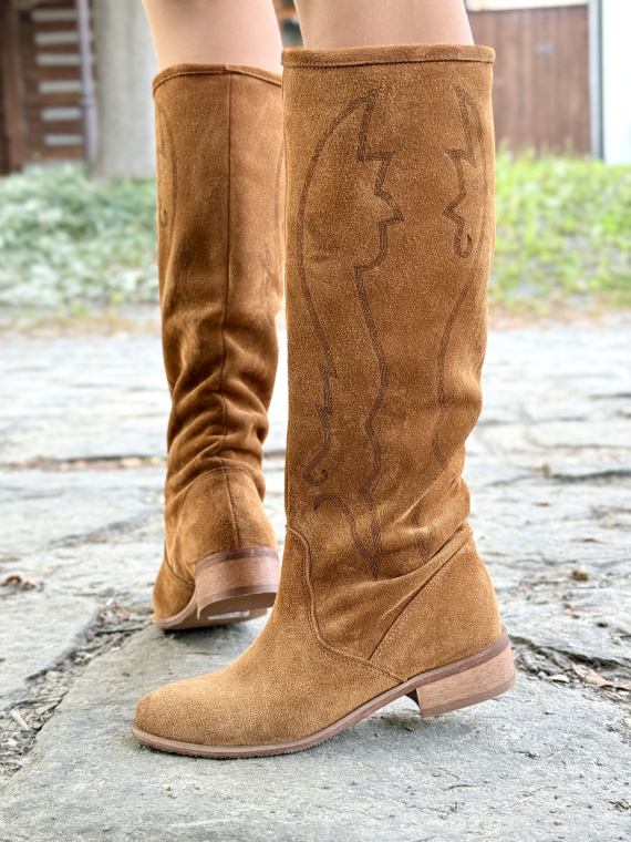 Ręcznie Szyte Kozaki OLEKSY z Naturalnej Skóry – Made in Poland