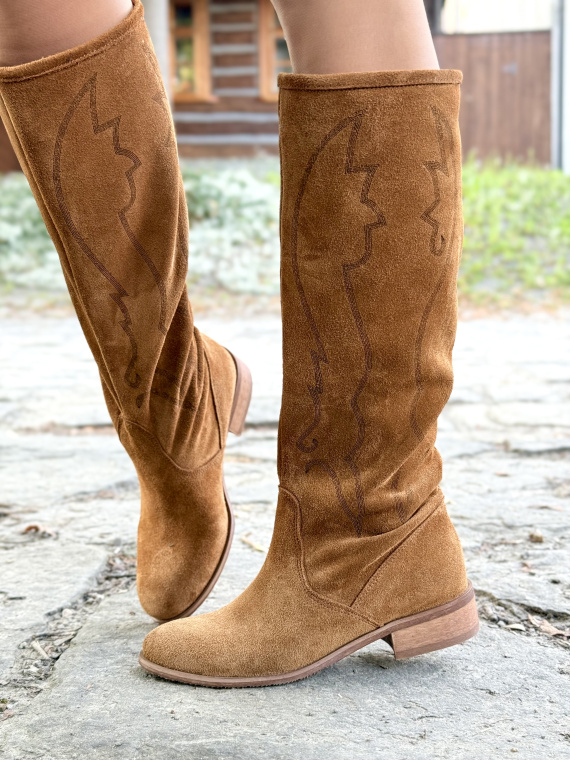 Ręcznie Szyte Kozaki OLEKSY z Naturalnej Skóry – Made in Poland