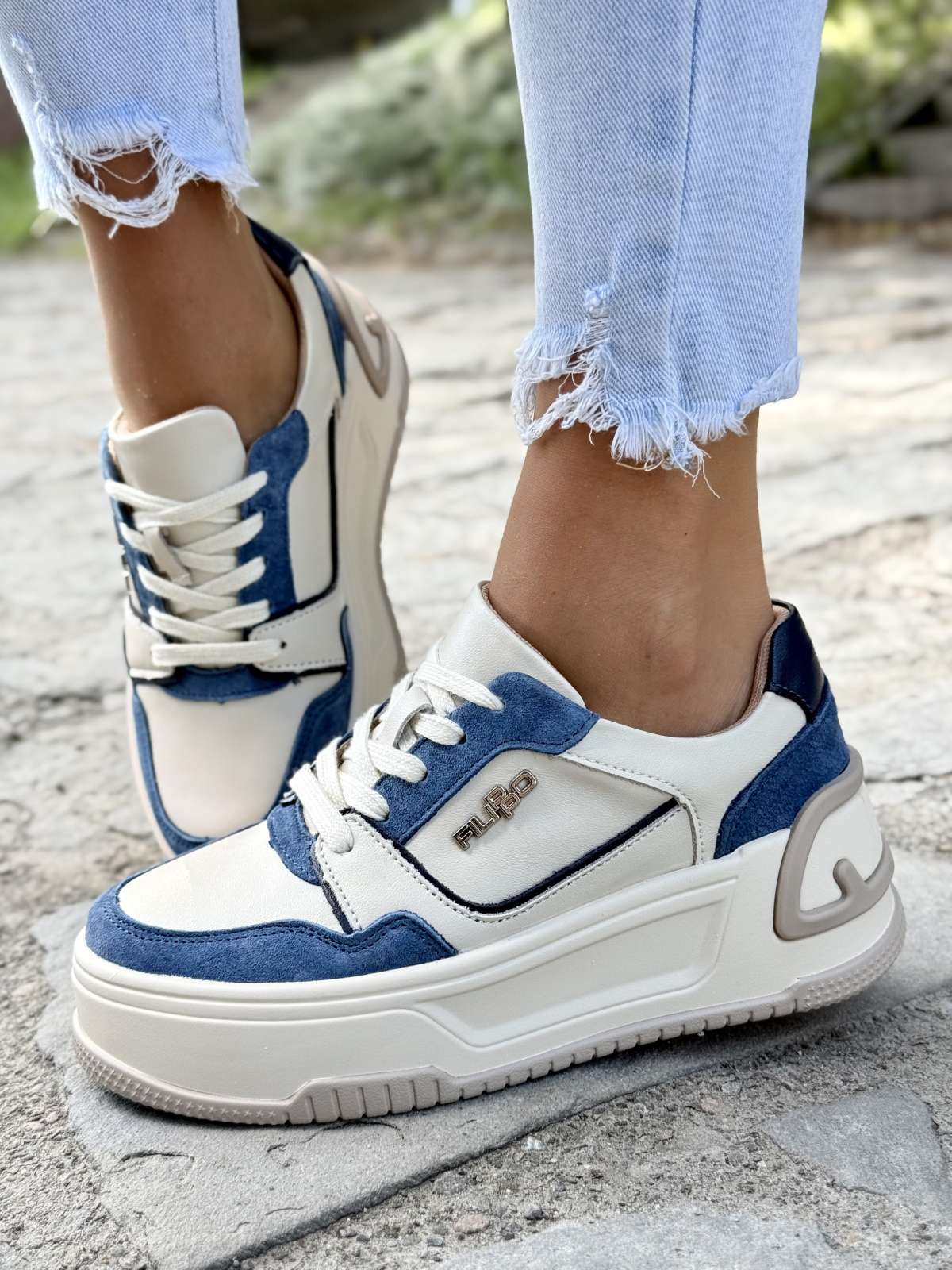 Sneakersy z Naturalnej Skóry