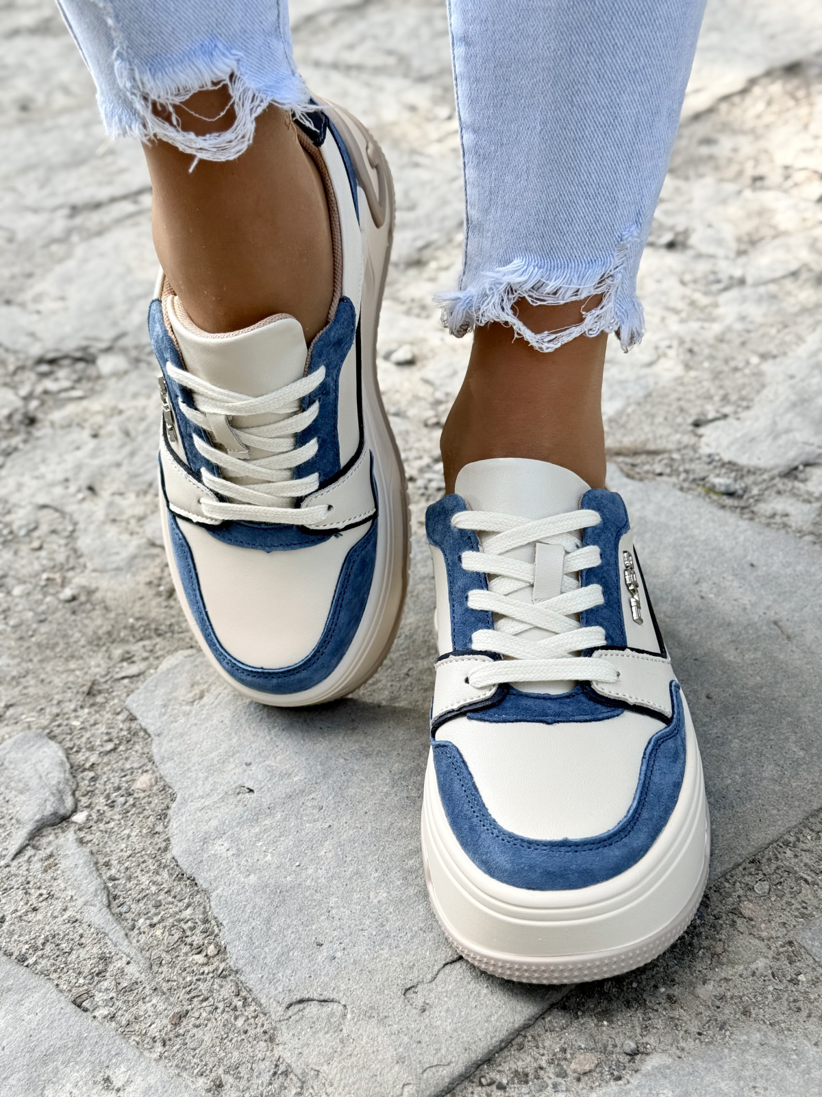 Sneakersy z Naturalnej Skóry