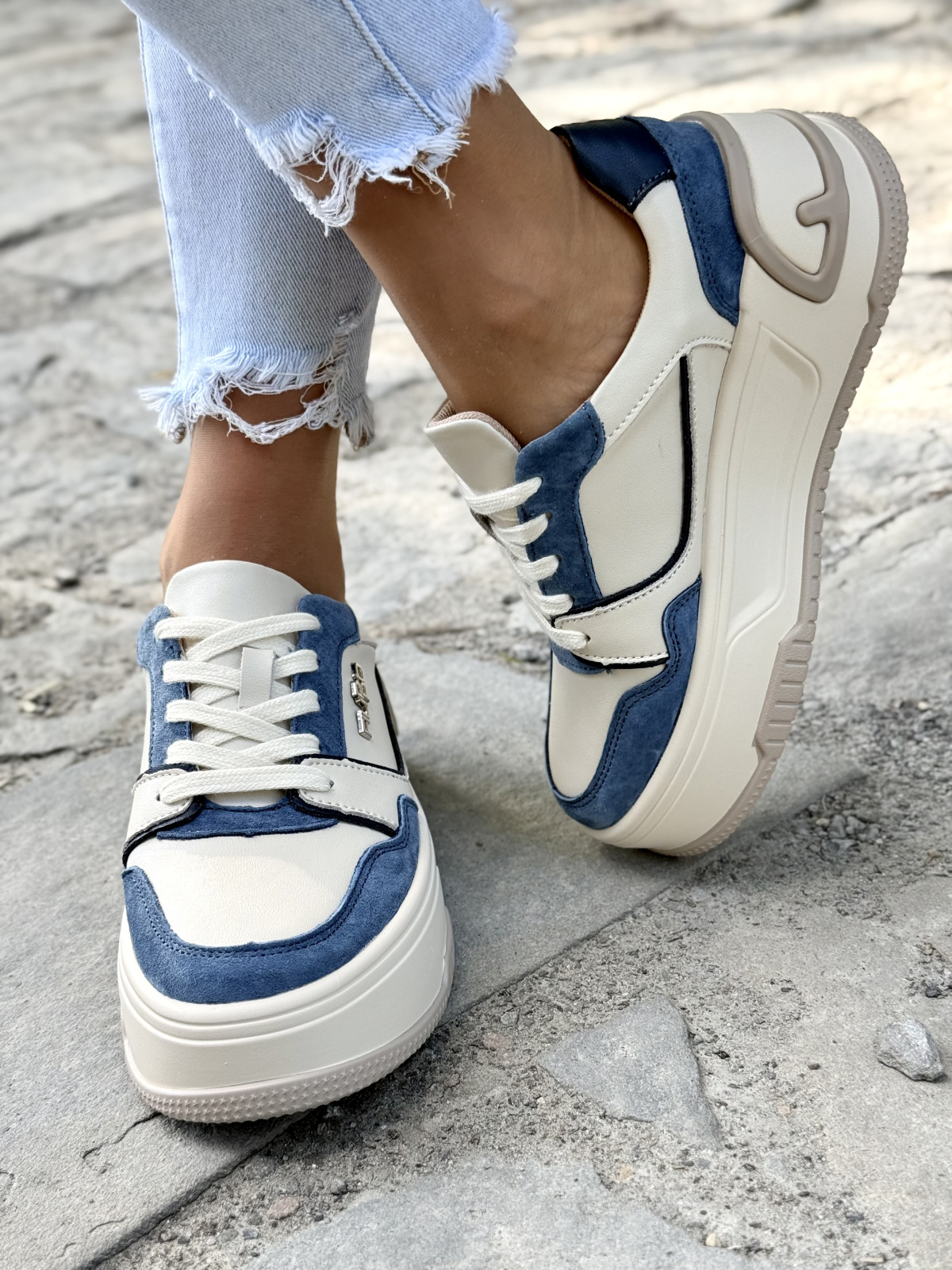 Sneakersy z Naturalnej Skóry