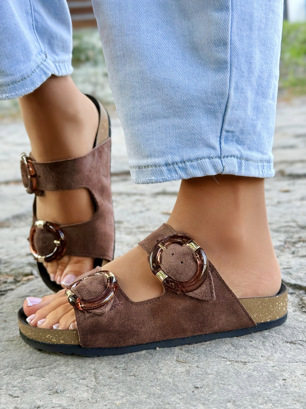 OLEKSY | Klapki ze skóry naturalnej, made in Poland