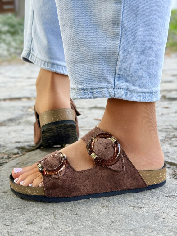 OLEKSY | Klapki ze skóry naturalnej, made in Poland