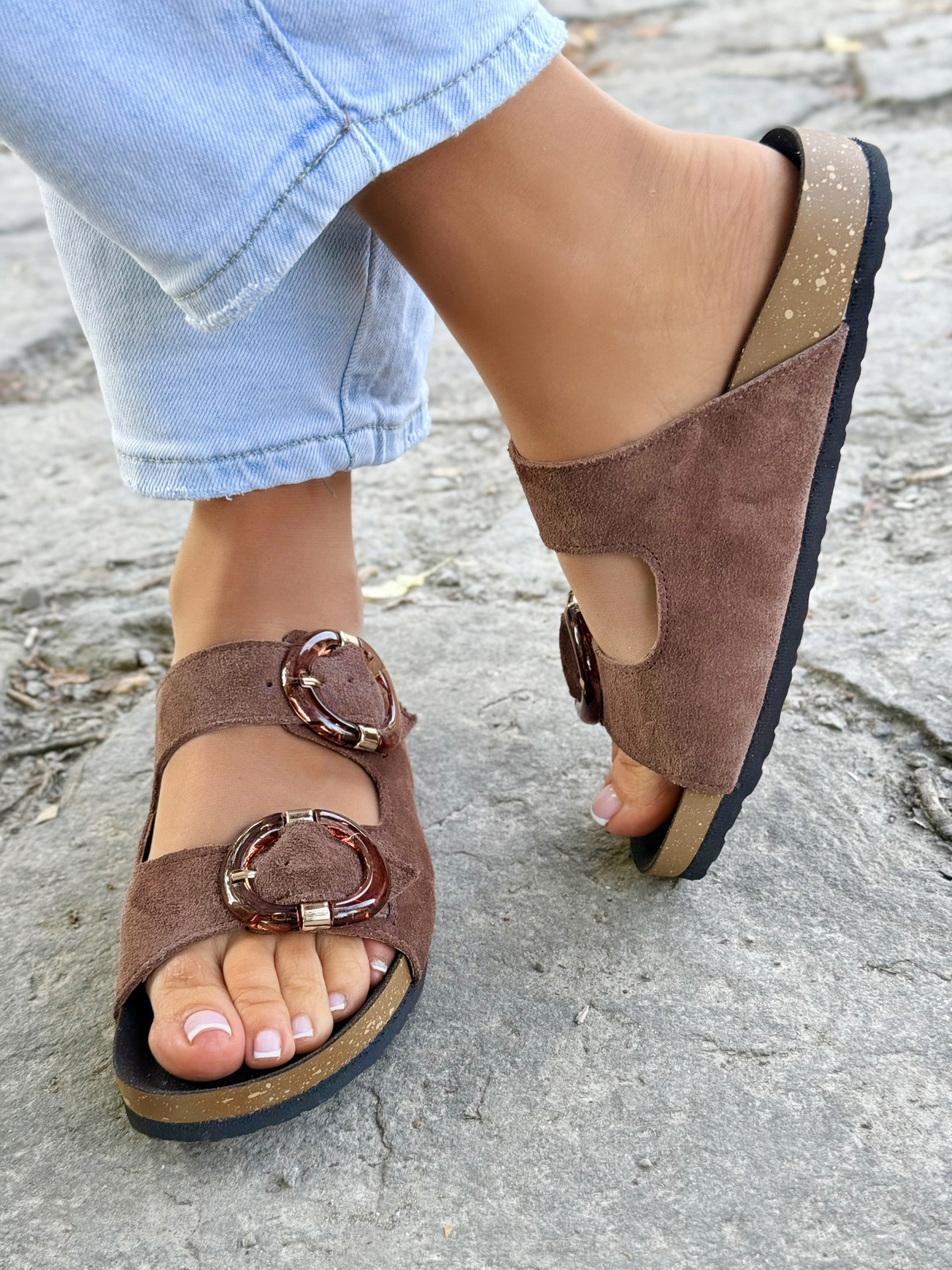 OLEKSY | Klapki ze skóry naturalnej, made in Poland