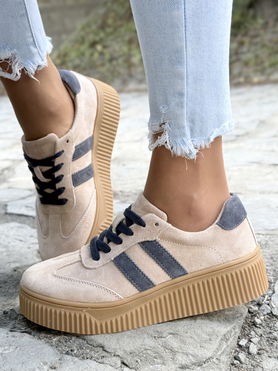 Stylowe Sneakersy Damskie ze Skóry Naturalnej