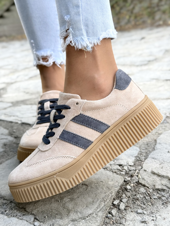 Stylowe Sneakersy Damskie ze Skóry Naturalnej