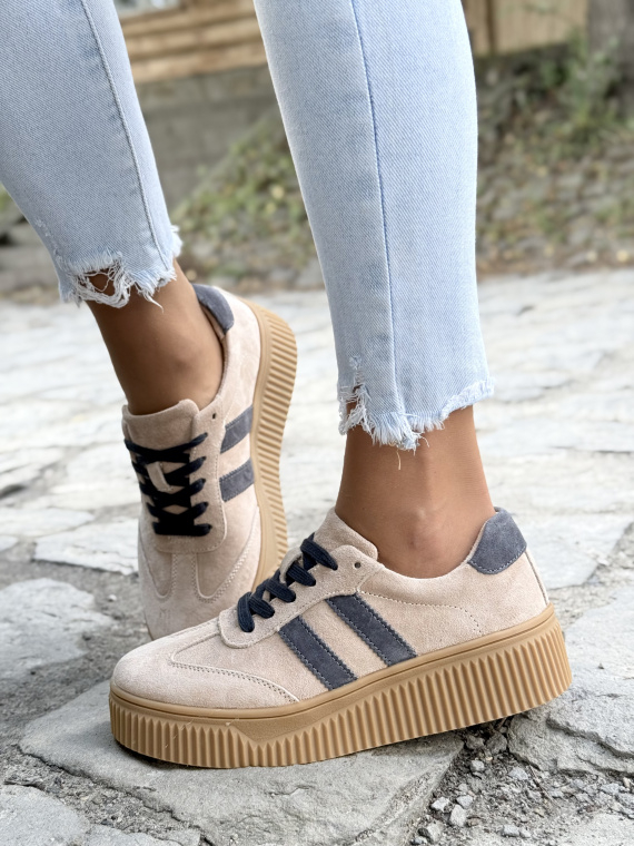 Stylowe Sneakersy Damskie ze Skóry Naturalnej