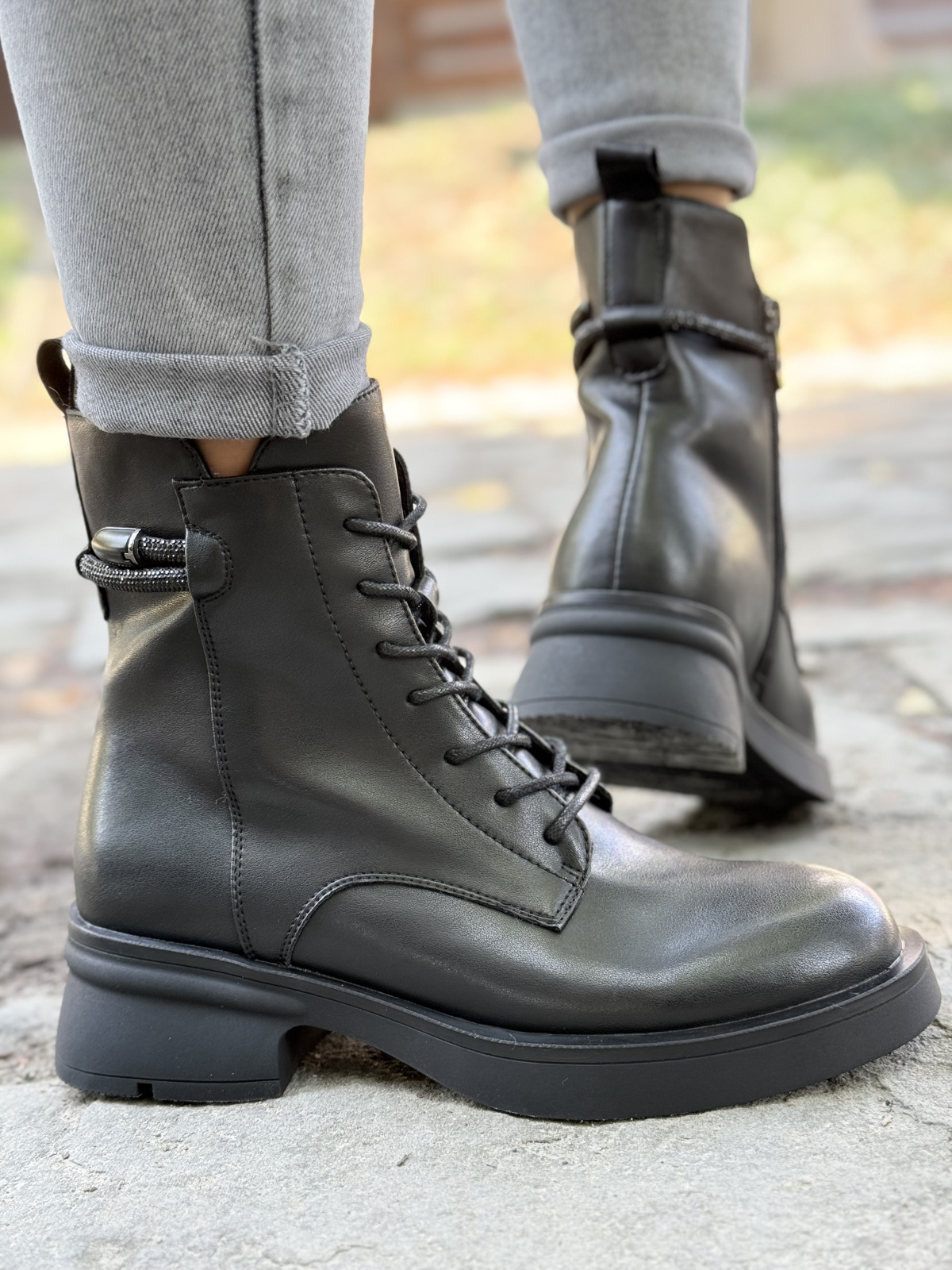 Skórzane Botki Dla Wymagających Kobiet