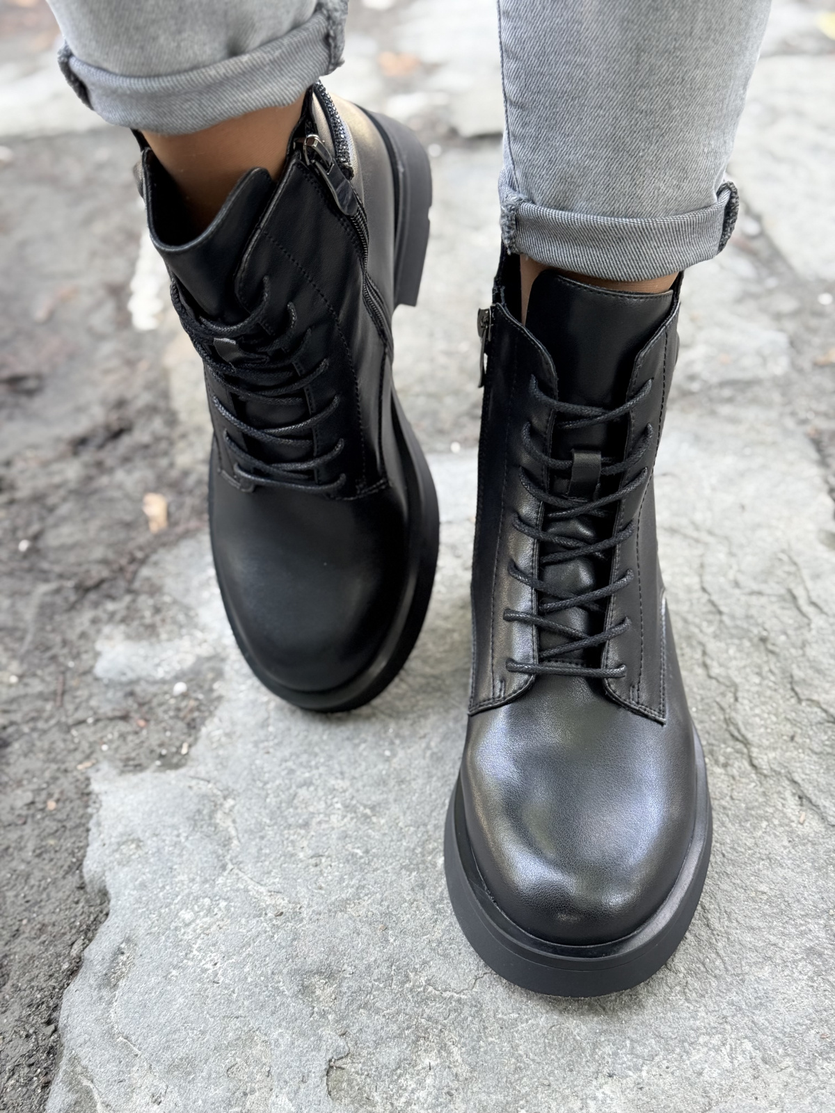 Skórzane Botki Dla Wymagających Kobiet