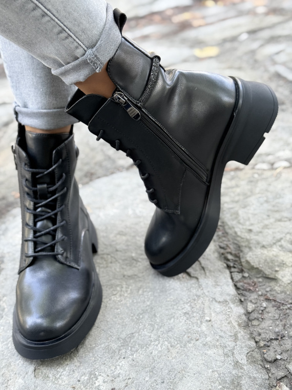 Skórzane Botki Dla Wymagających Kobiet