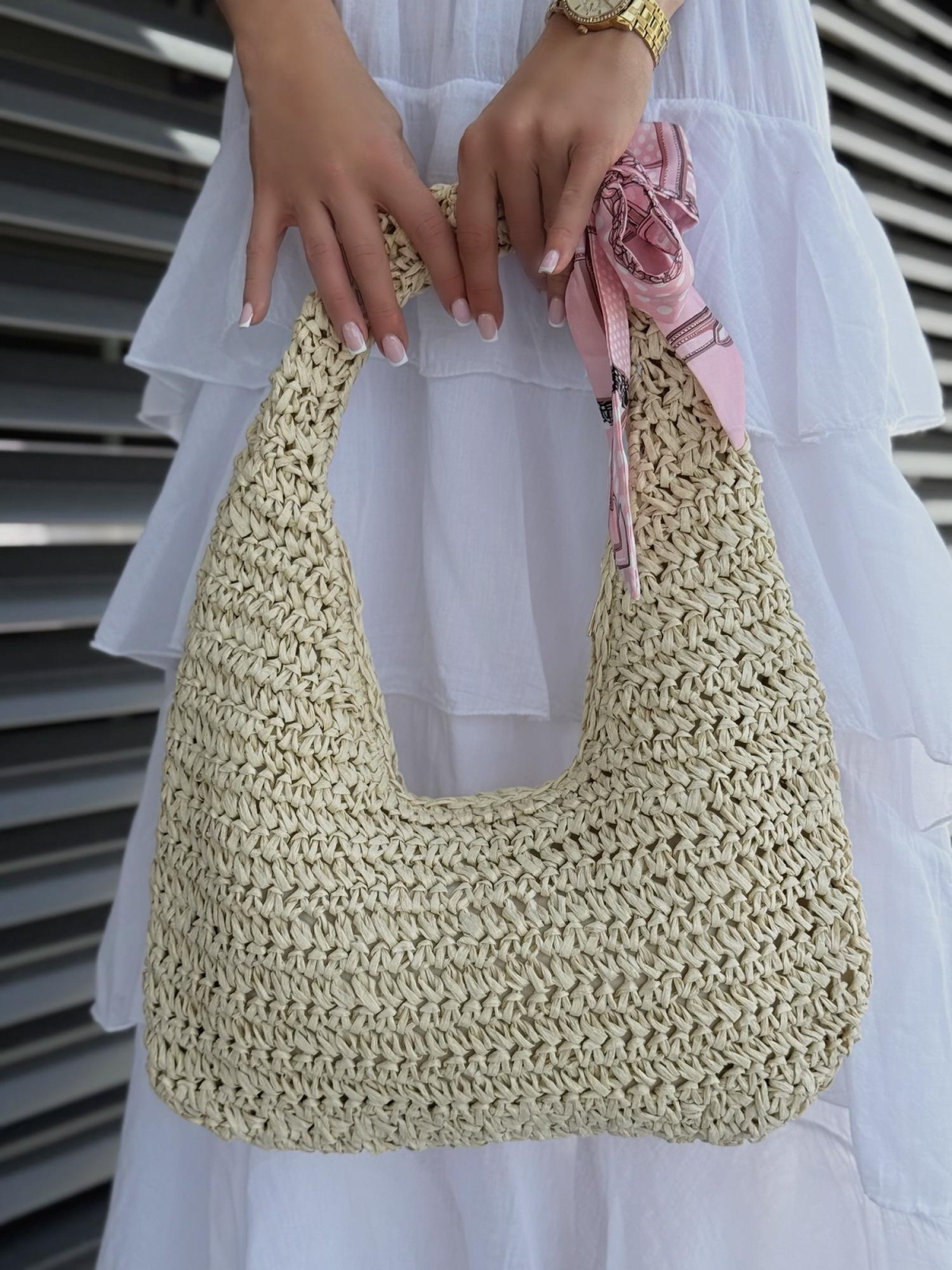 Modna beżowa torebka damska