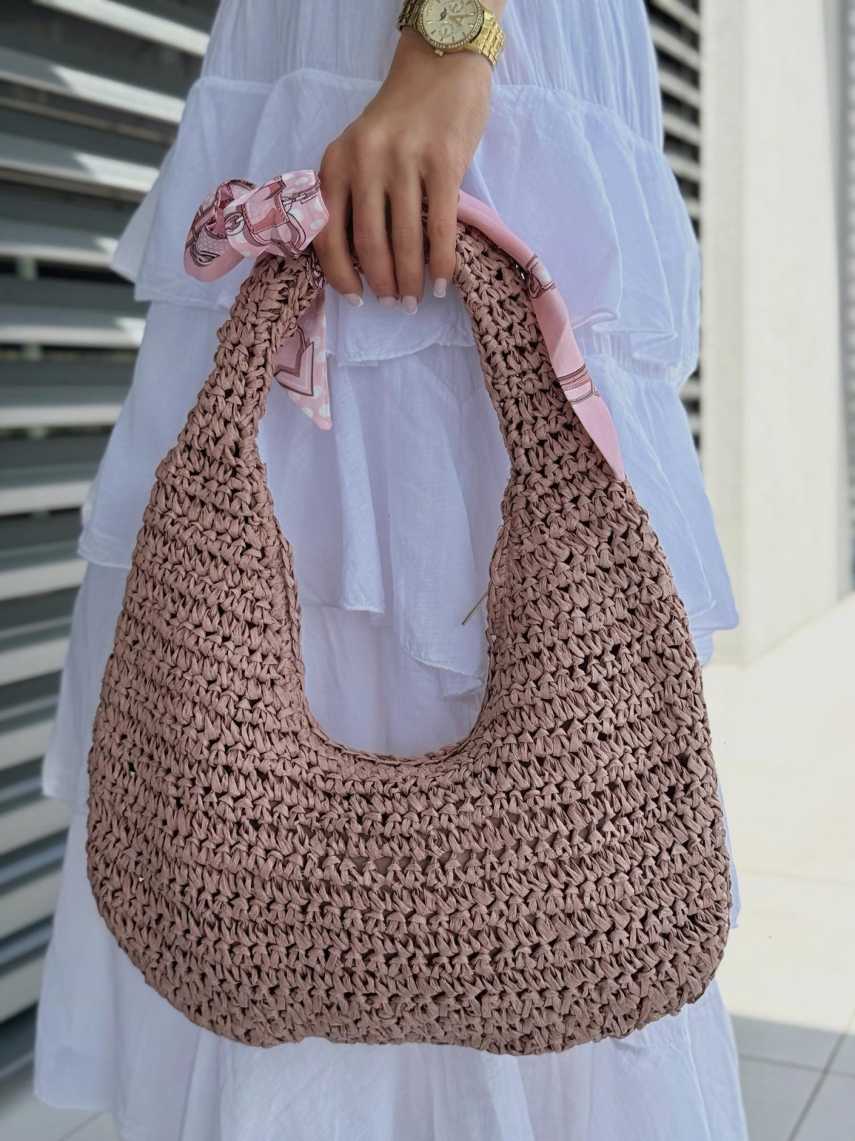 Modna różowa torebka damska