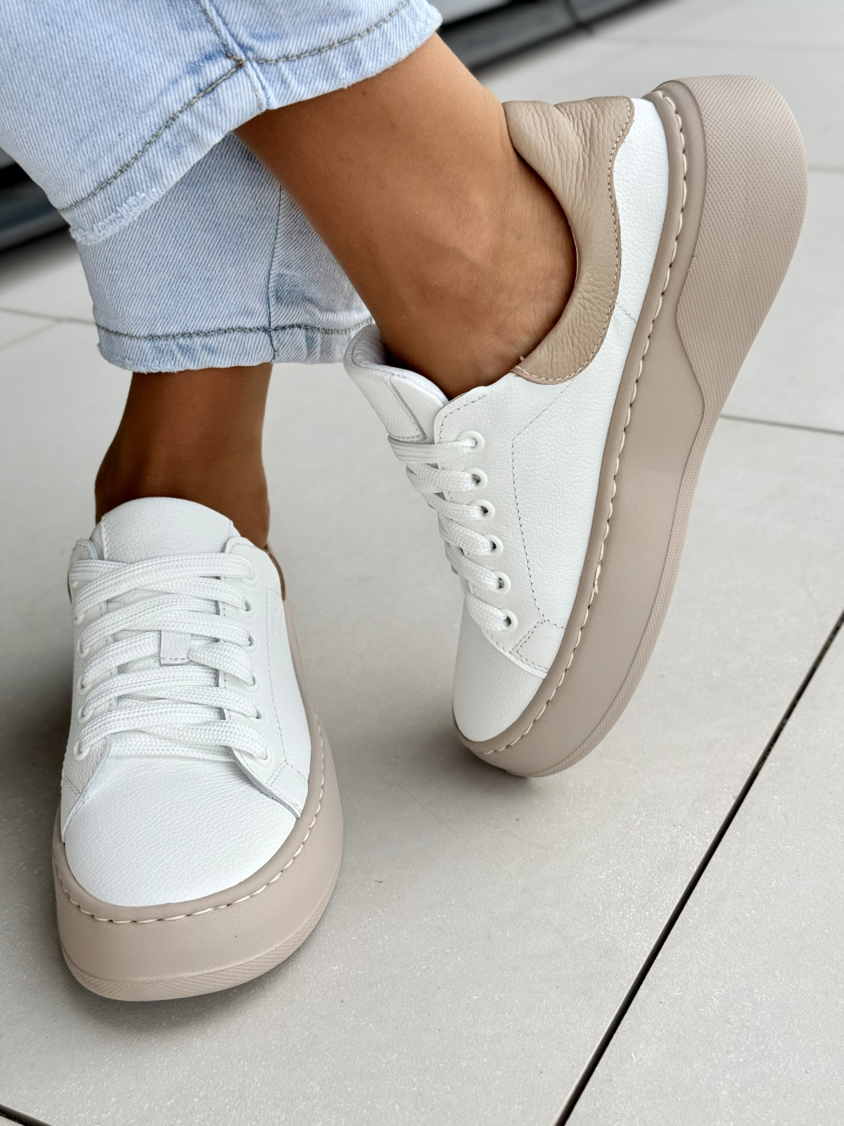 Polskie sneakersy OLEKSY z naturalnej skóry