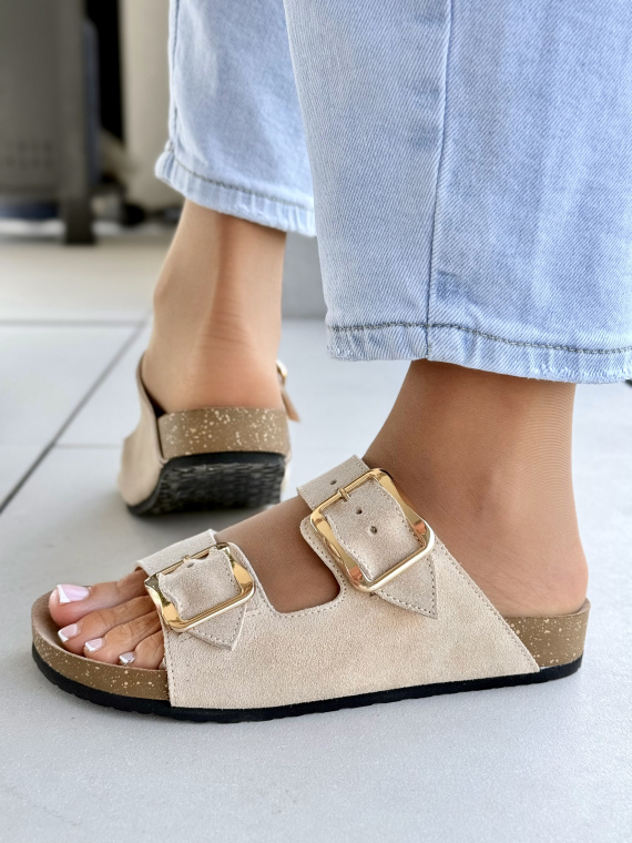 Skórzane klapki OLEKSY – 100% Polska produkcja