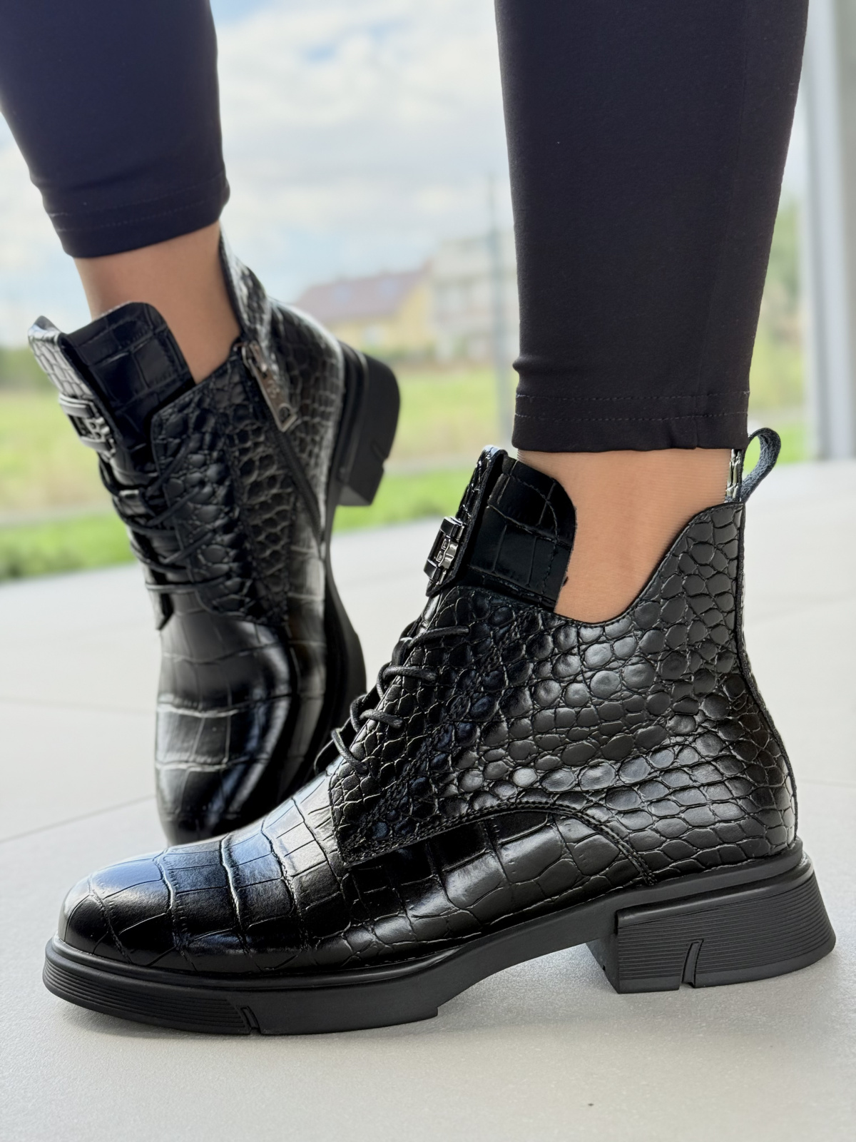 Ekskluzywne Botki z Naturalnej Skóry