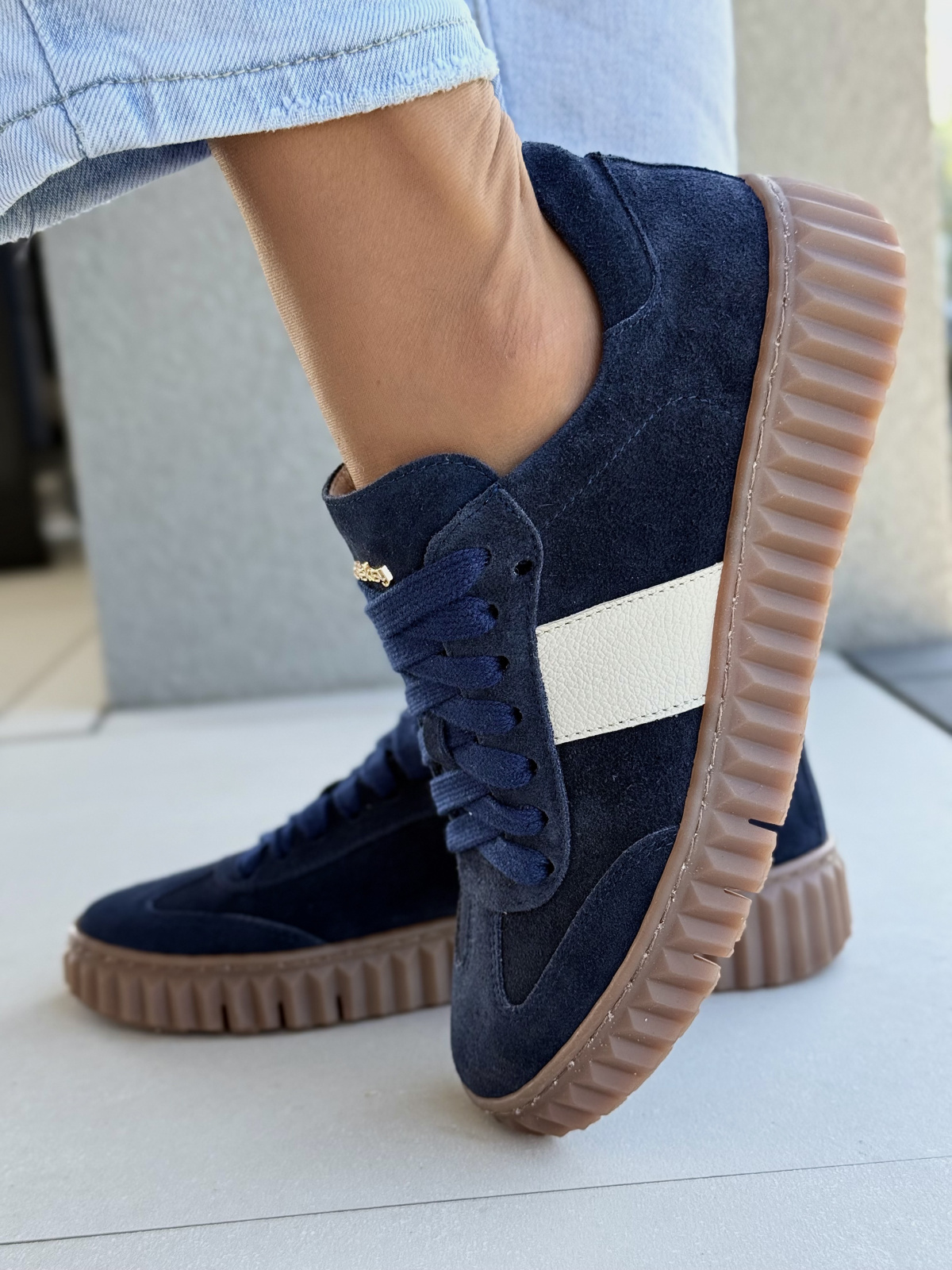 Sneakersy OLEKSY z naturalnej skóry | Made in Poland