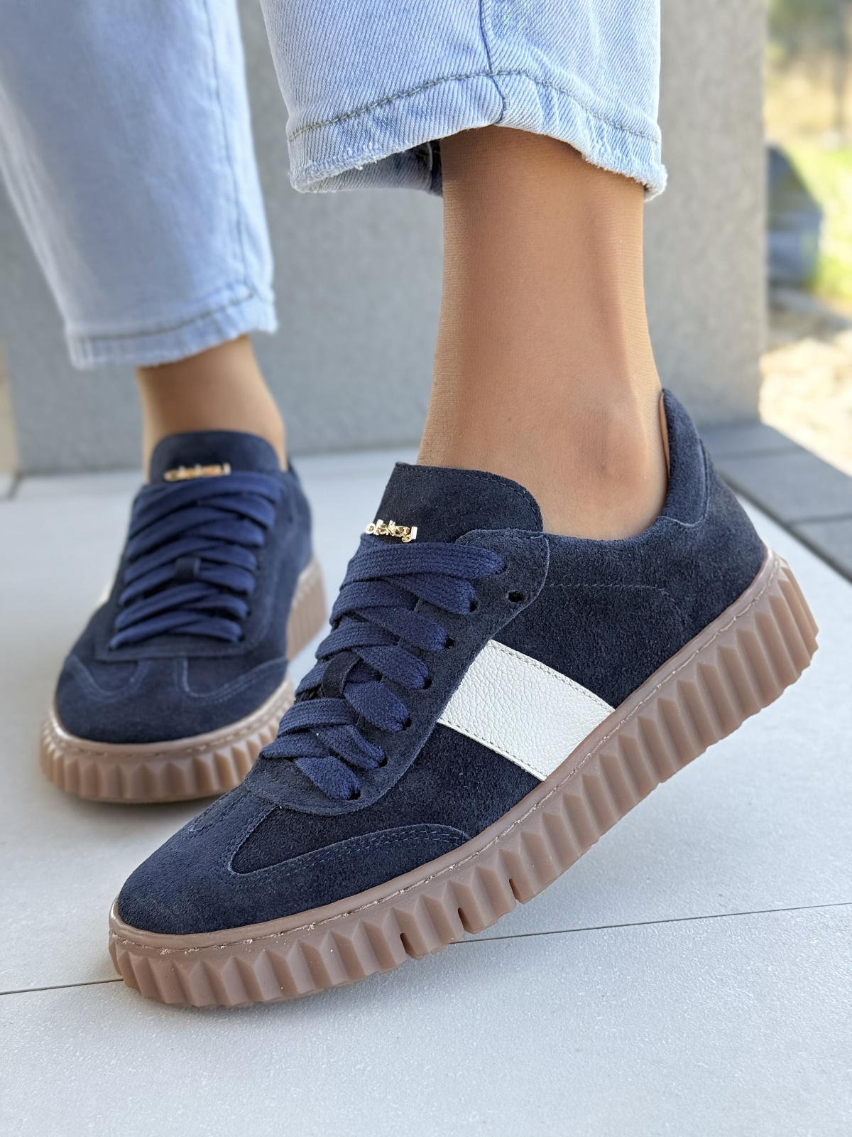 Sneakersy OLEKSY z naturalnej skóry | Made in Poland