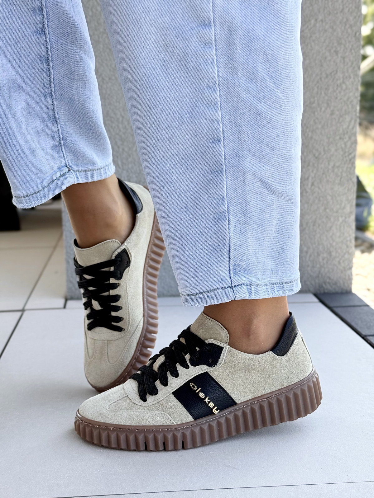 Sneakersy OLEKSY – Polska produkcja, 100% skóra naturalna