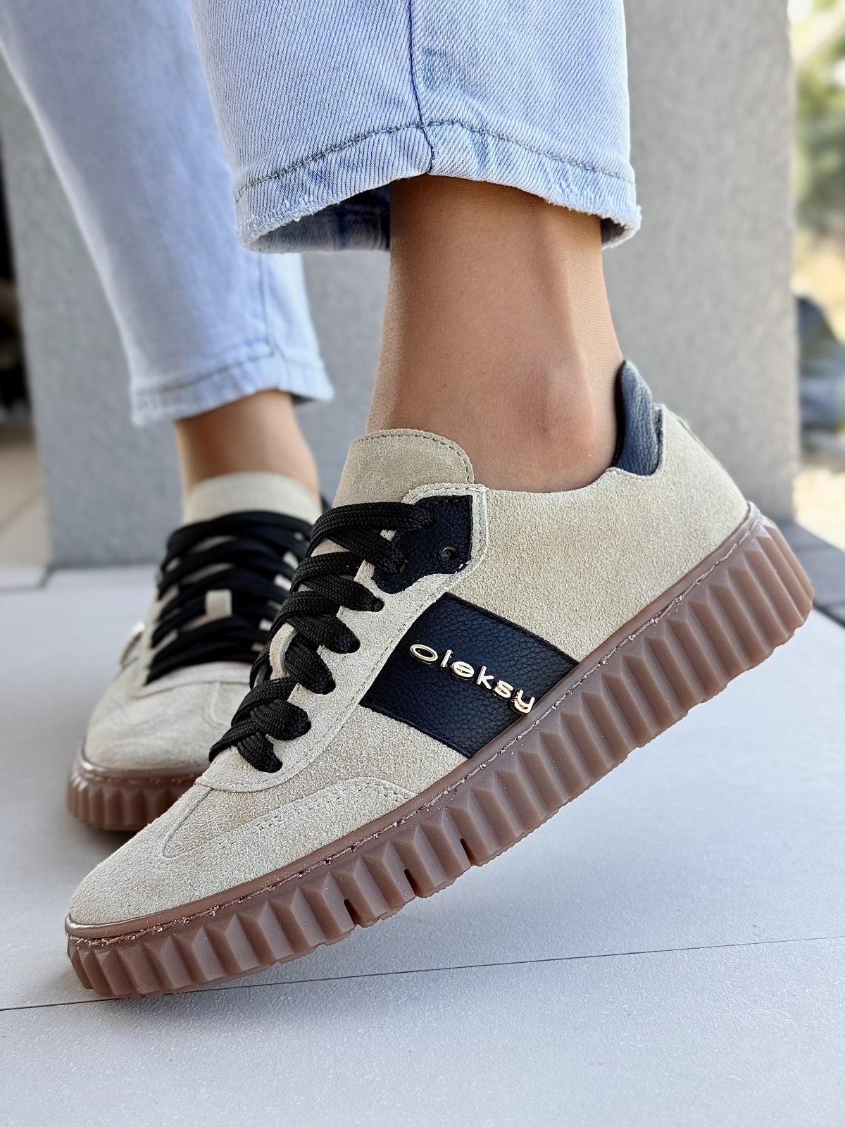 Sneakersy OLEKSY – Polska produkcja, 100% skóra naturalna