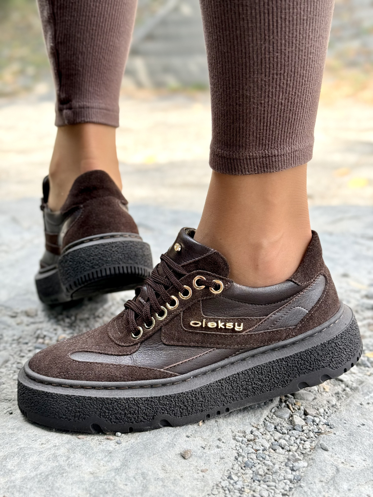 OLEKSY – skórzane sneakersy damskie, polska produkcja