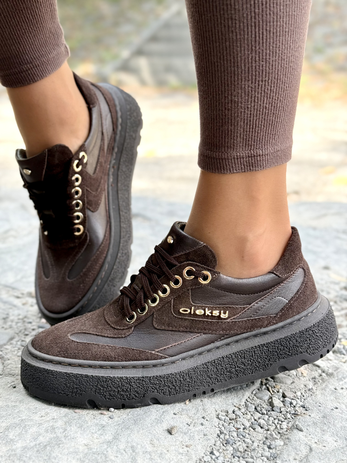 OLEKSY – skórzane sneakersy damskie, polska produkcja