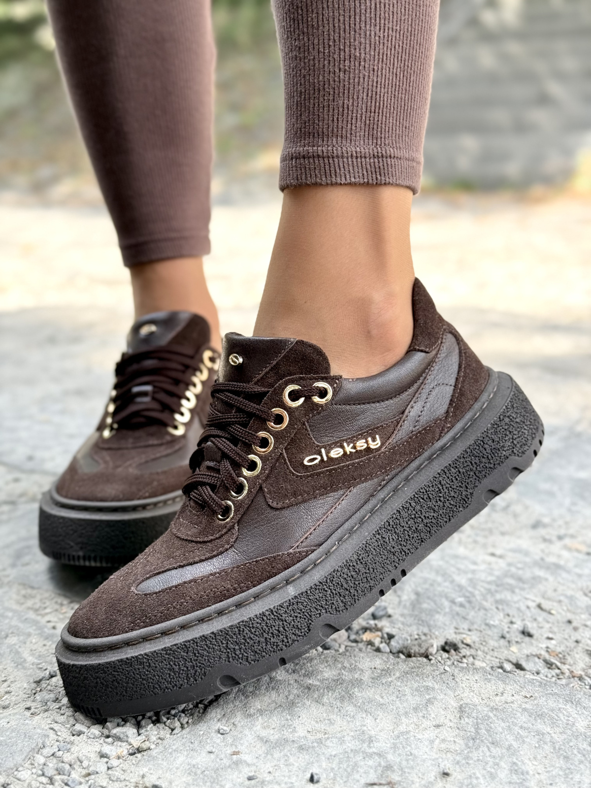 OLEKSY – skórzane sneakersy damskie, polska produkcja