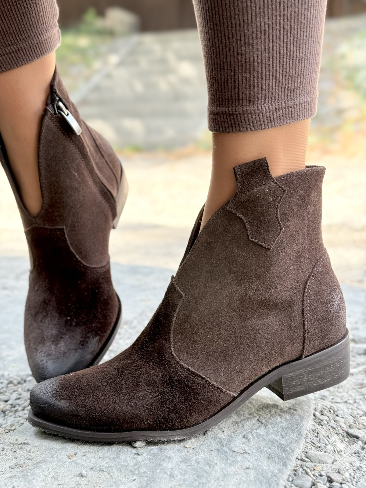 Kowbojki damskie OLEKSY – naturalna skóra, polska produkcja