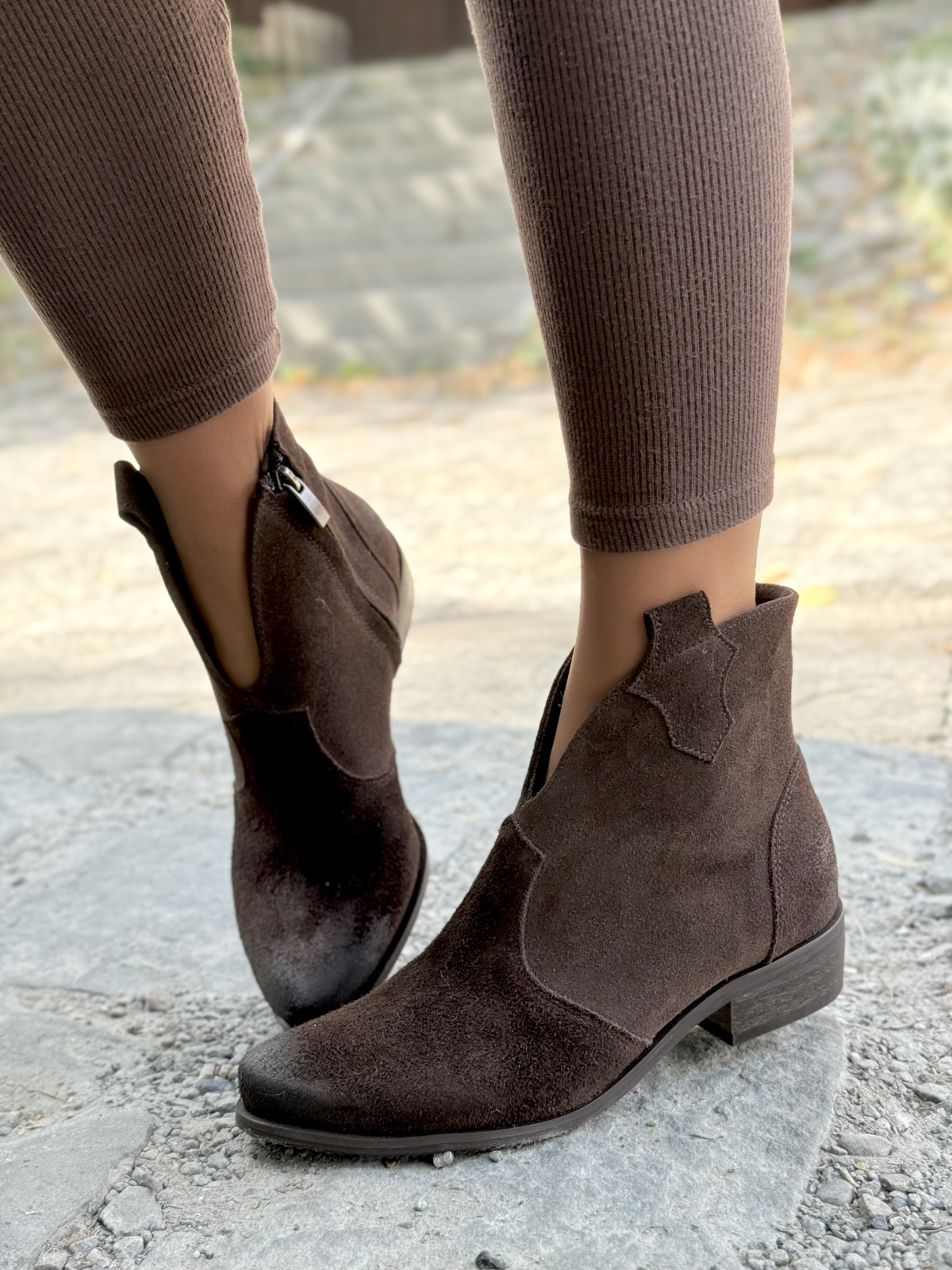 Kowbojki damskie OLEKSY – naturalna skóra, polska produkcja