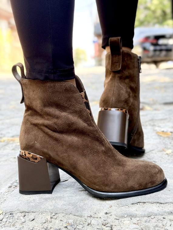 Botki damskie OLEKSY – skóra naturalna