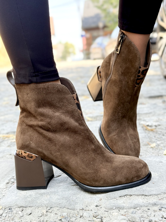 Botki damskie OLEKSY – skóra naturalna