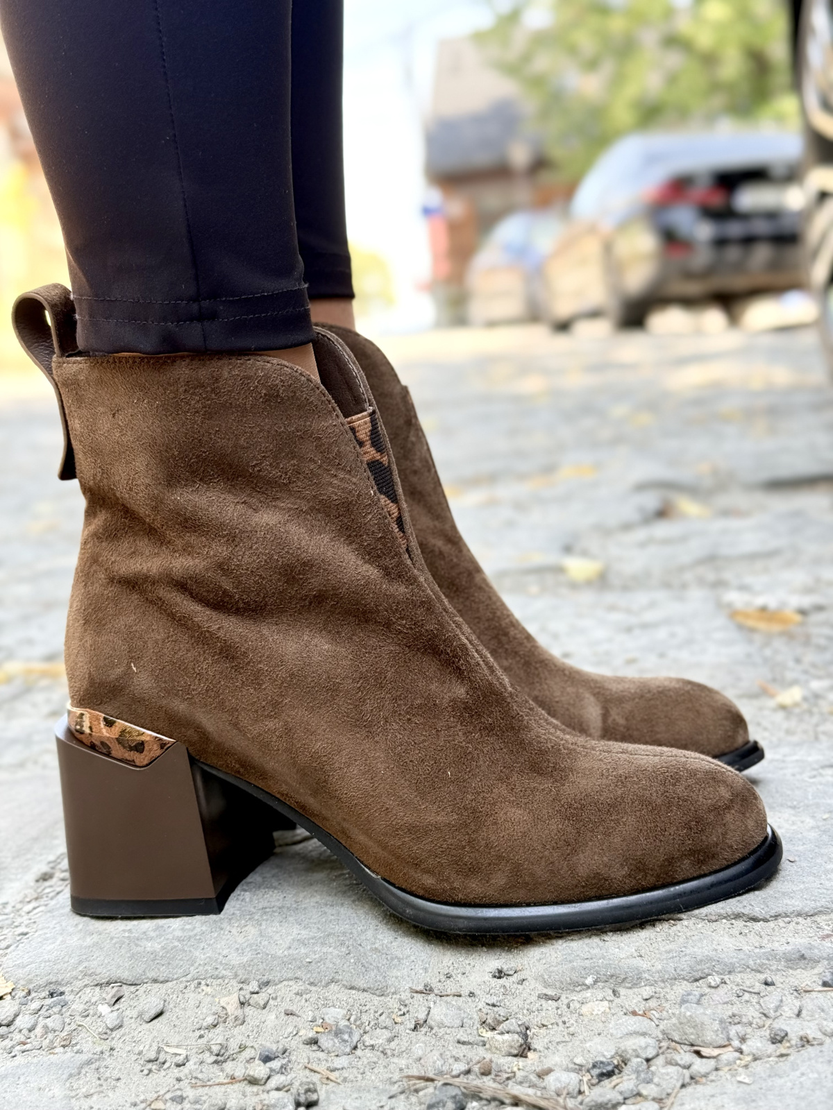 Botki damskie OLEKSY – skóra naturalna