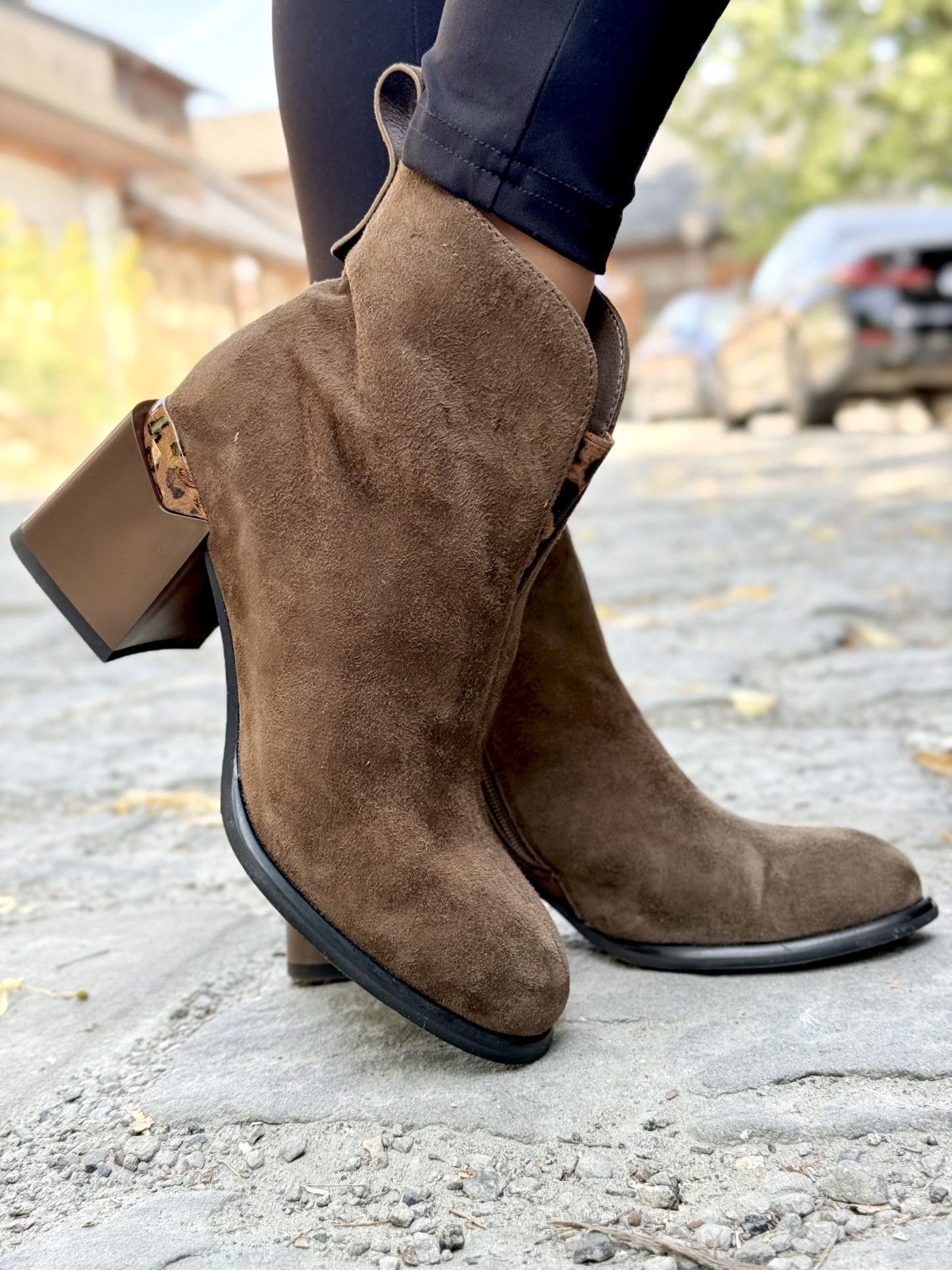 Botki damskie OLEKSY – skóra naturalna