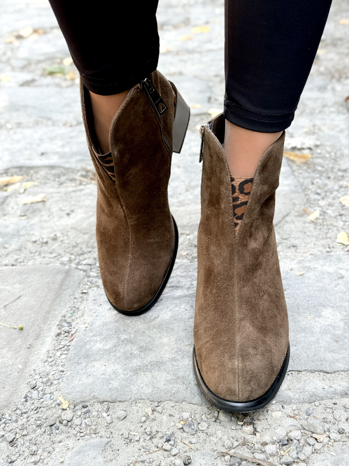 Botki damskie OLEKSY – skóra naturalna