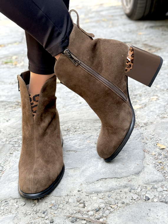 Botki damskie OLEKSY – skóra naturalna