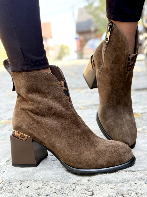 Botki damskie OLEKSY – skóra naturalna