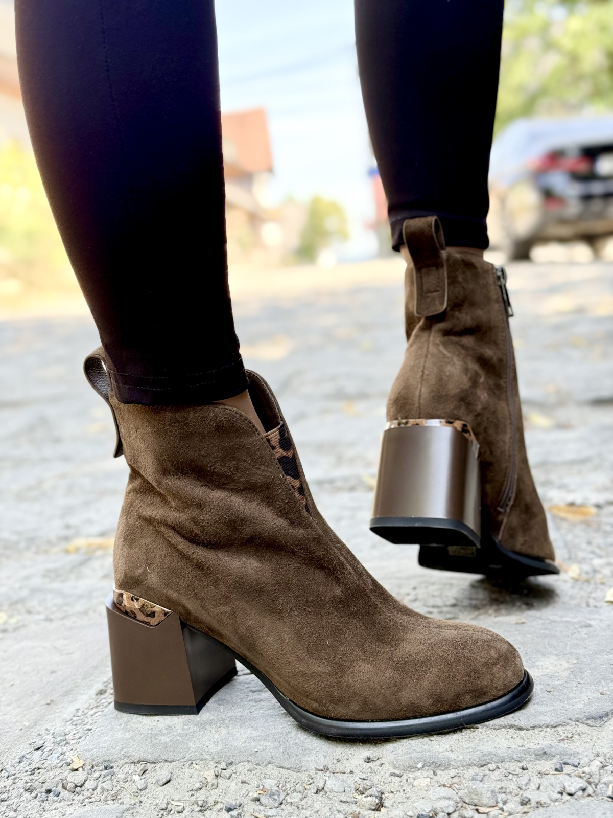 Botki damskie OLEKSY – skóra naturalna