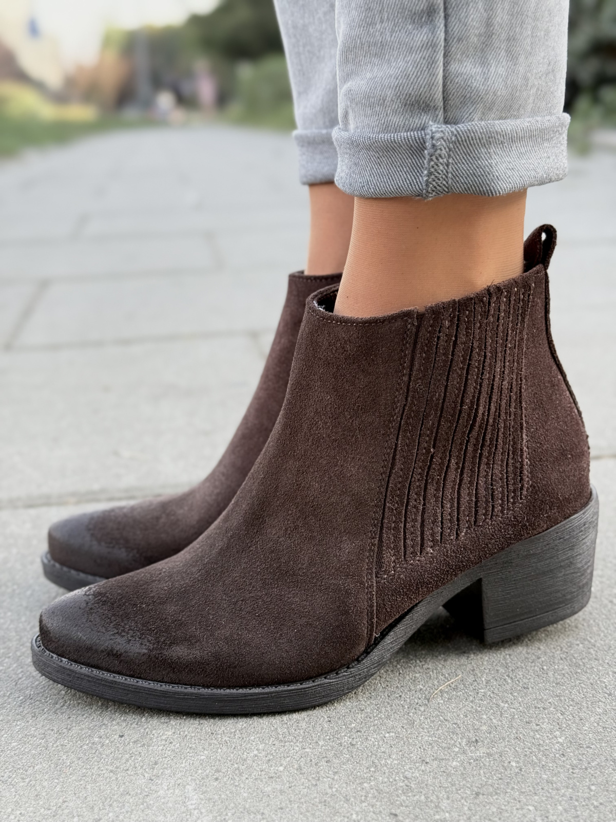 Kowbojki damskie OLEKSY z naturalnej skóry