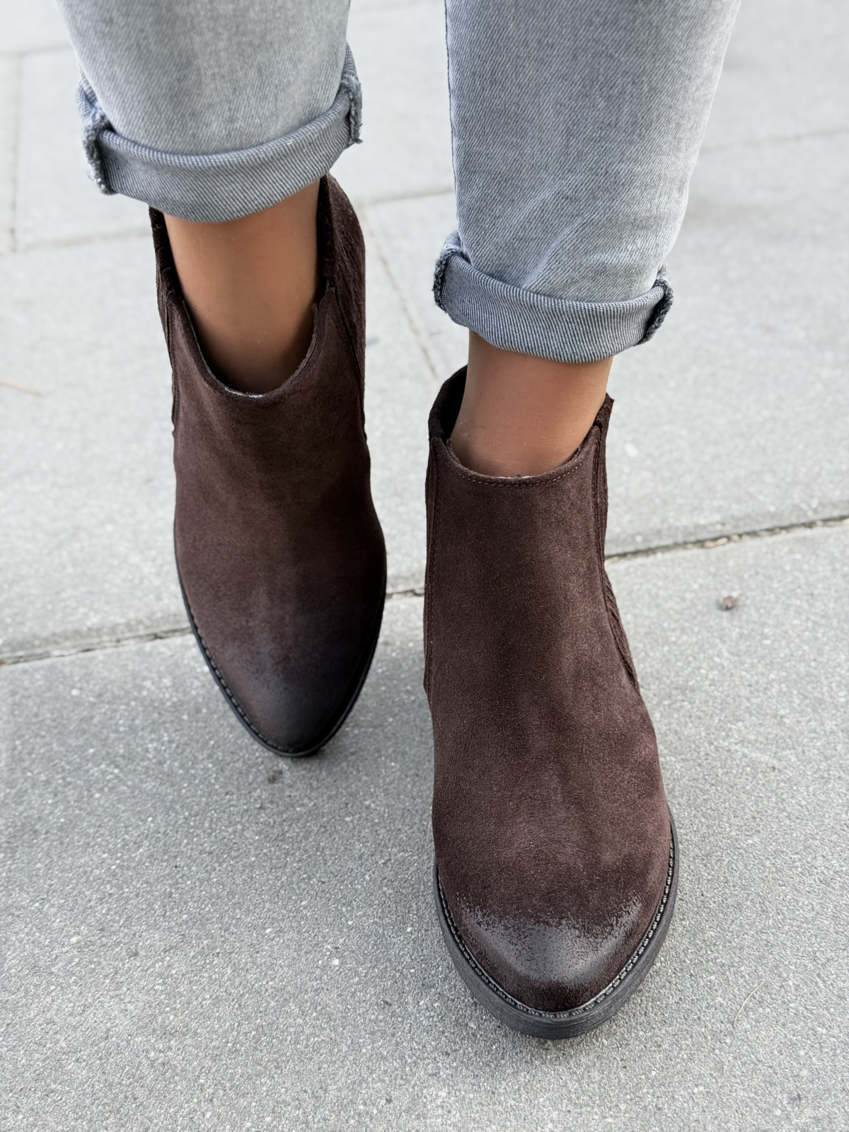 Kowbojki damskie OLEKSY z naturalnej skóry