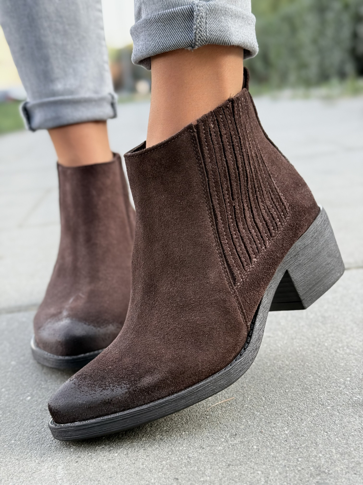 Kowbojki damskie OLEKSY z naturalnej skóry