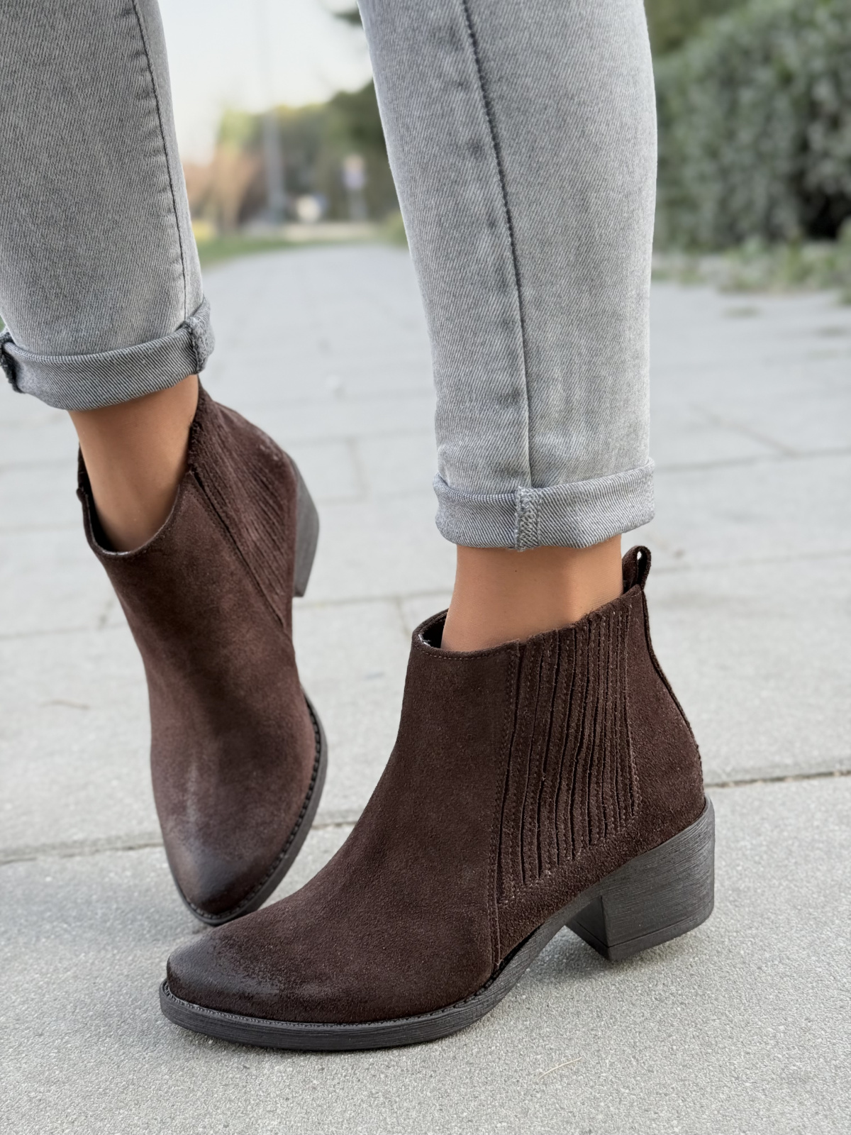 Kowbojki damskie OLEKSY z naturalnej skóry