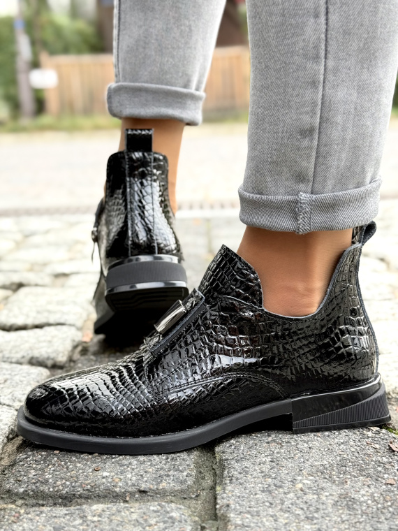 Eleganckie botki ze skóry naturalnej